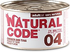 Natural Code Chicken & Tuna Wet Cat Food Topper, 3-oz can, case of 24