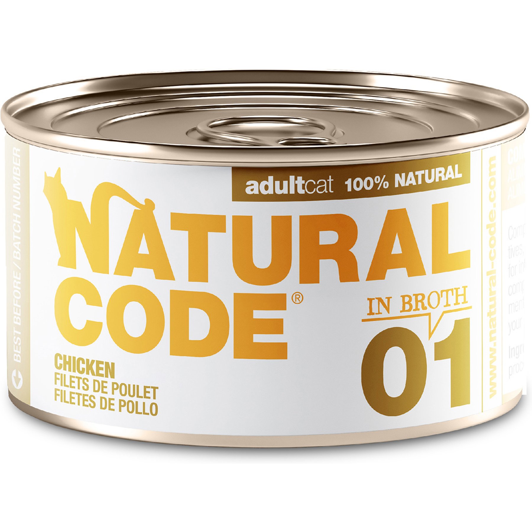 Natural Code Chicken Wet Cat Food, 3-oz can, case of 24