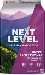 Next Level Super Premium Pet Food Hi-Pro Professional Adult Gluten-Free Beef Dry Dog Food, 40-lb bag