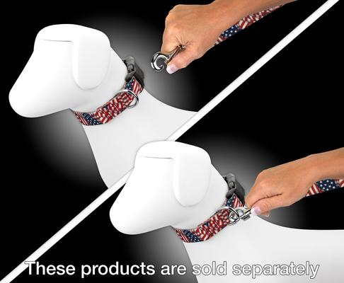 Show full view: Country Brook Petz Patriotic Tribute Dog Leash, Large: 6-ft long, 1-in wide slide 3 of 5