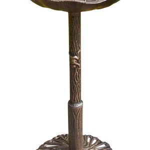 Oakland Living Handmade Metal Frog Bird Bath, Antique Bronze