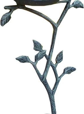 Show full view: Oakland Living Handmade Metal Meadow Bird Bath, Verdi Grey slide 4 of 7