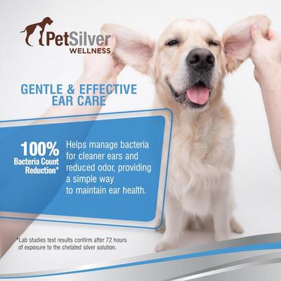 Show full view: PetSilver Antimicrobial Dog & Cat Ear Wash, 8-fl oz bottle slide 8 of 11