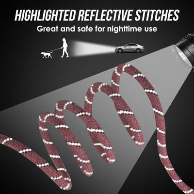 Show full view: SlowTon Hands-Free Nylon Dog Leash, 10-ft long, 1/2-in wide, Pink slide 7 of 8