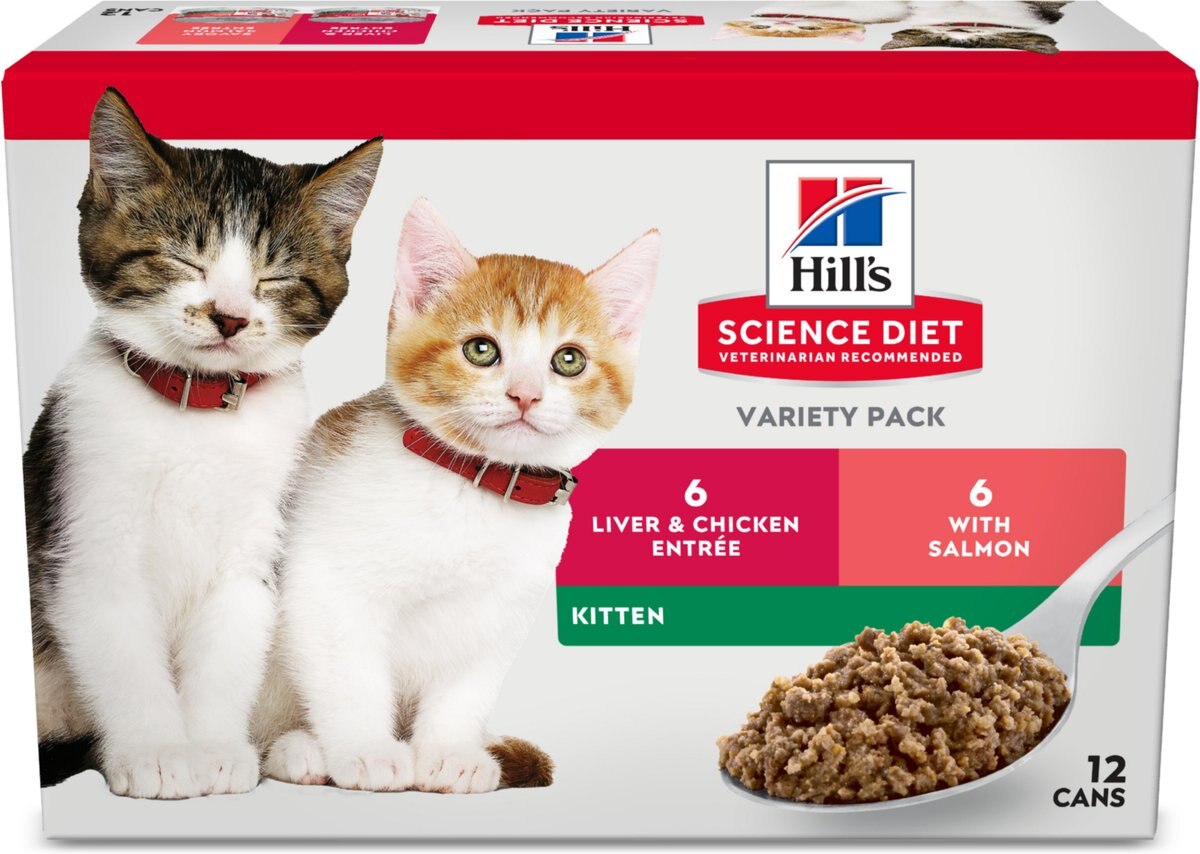 Hill's Science Diet Kitten Liver & Chicken & Savory Salmon Variety Pack Wet Cat Food