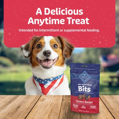 Show full view: Blue Buffalo Red White & Blue Bits Chicken Soft Moist Dog Treats, 4.5-oz bag slide 10 of 10