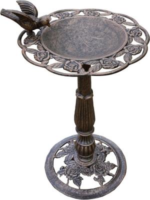 Show full view: Oakland Living Handmade Metal Rose Bird Bath, Antique Bronze slide 2 of 6
