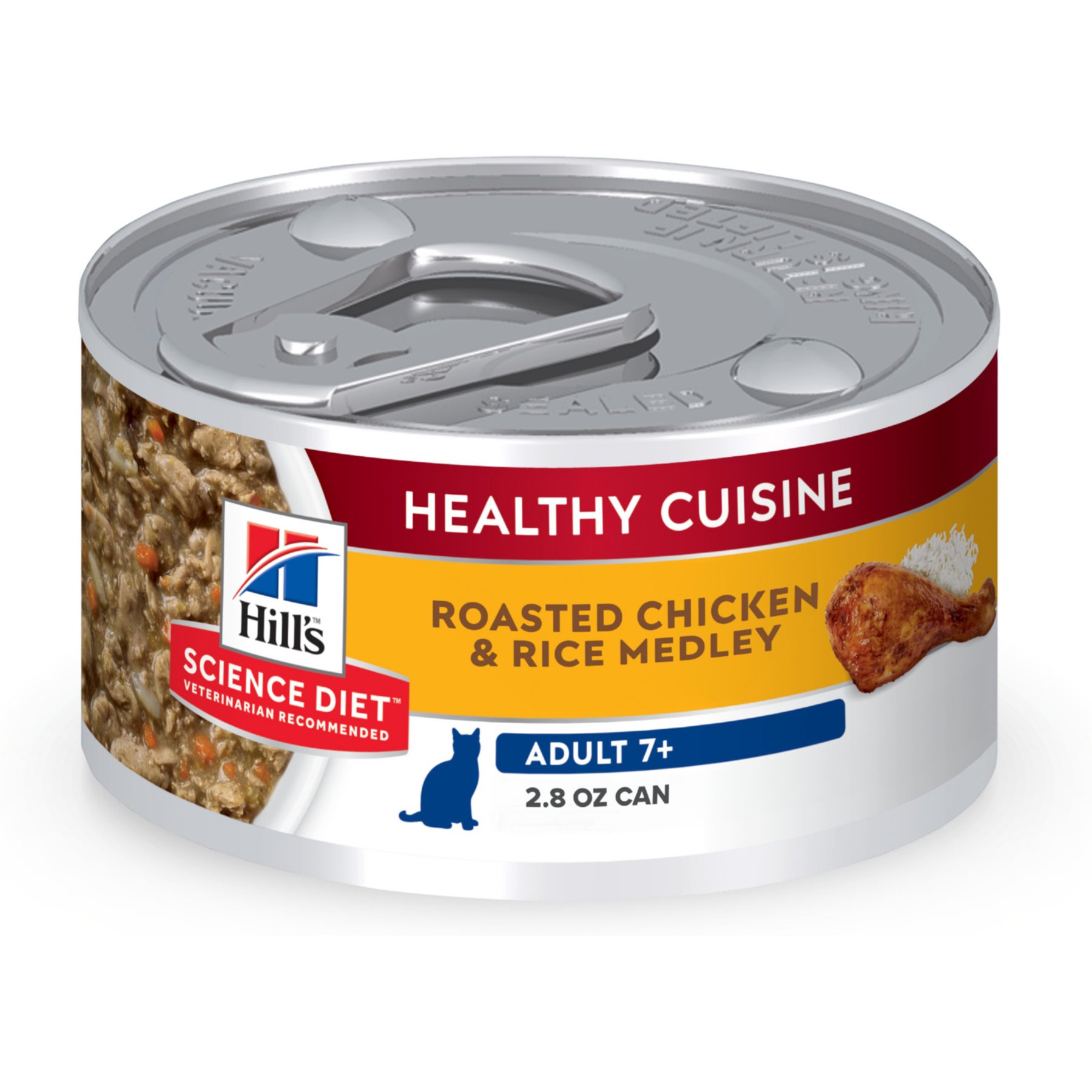 Hill's Science Diet 7+ Healthy Cuisine Chicken Cat Food, 2.8-oz, 24 ct