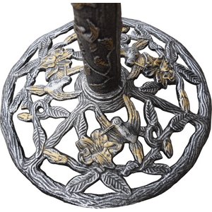 Oakland Living Handmade Metal Hummingbird Bird Bath, Antique Pewter