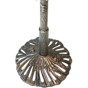 Oakland Living Handmade Metal Butterfly Sunflower Bird Bath, Antique Bronze