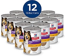 Hill's Science Diet Adult Sensitive Stomach & Sensitive Skin Chicken & Vegetable Entree Wet Dog Food, 12.8-oz can, 12 count slide 2 of 9
