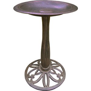Oakland Living Handmade Metal Upland Bird Bath, Antique Bronze