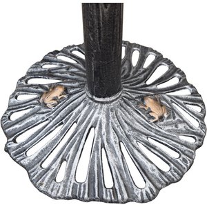 Oakland Living Handmade Metal Butterfly Sunflower Bird Bath, Antique Pewter