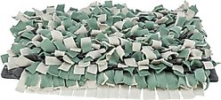 TRIXIE Snuffle Mat Level 1 Enrichment Interactive Feeding Game Slow Feeder Foraging Training Dog Puzzle Toy, Green/Gray
