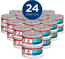 Hill's Science Diet Senior Adult 7+ Tender Tuna Dinner Wet Cat Food, 5.5-oz can, case of 24 slide 2 of 9