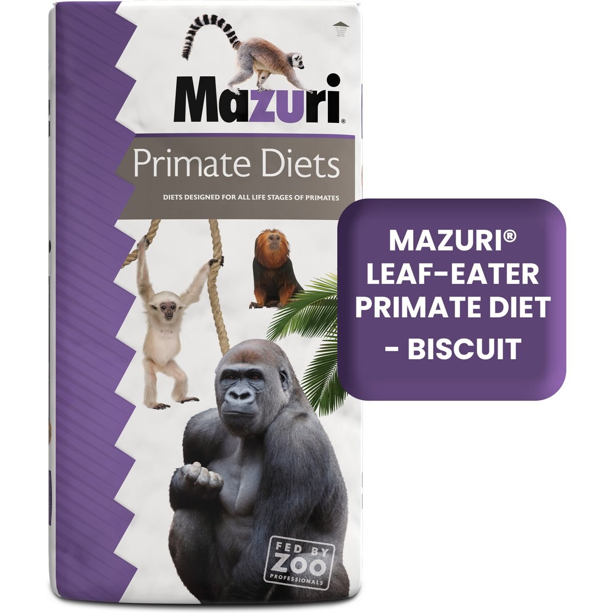 Mazuri Leafeater Primate Biscuit Food, 25-lb bag