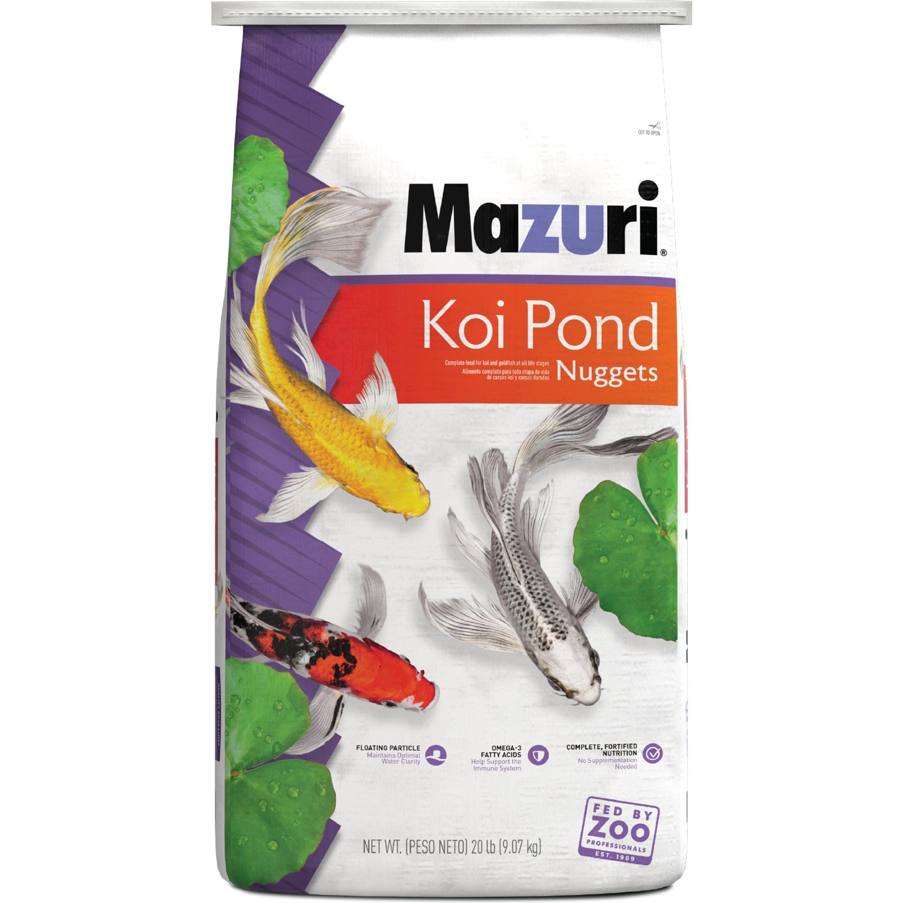 Mazuri Koi Pond Nuggets, 20-lb bag, bundle of 2