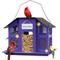 Show in main carousel: Kingsyard Weatherproof Metal Mesh House Hopper Wild Bird Feeder, Black/Purple slide 1 of 6