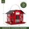 Show in main carousel: Kingsyard Weatherproof Metal Mesh House Hopper Wild Bird Feeder, Black/Red slide 2 of 7