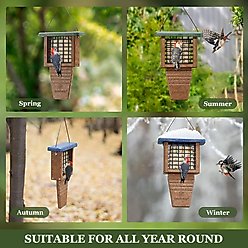 Kingsyard Recycled Plastic Wild Bird Suet Feeder, Blue slide 2 of 7