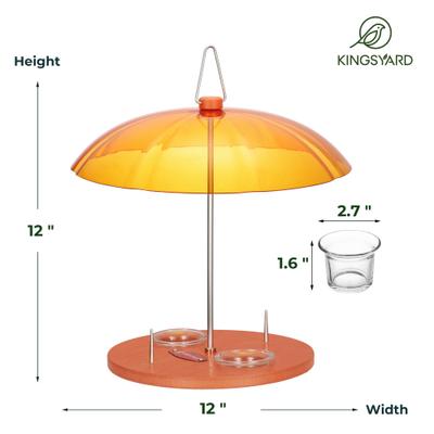 Show full view: Kingsyard Oriole Bird Feeder with Protective Dome, Orange slide 2 of 6