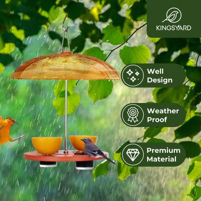 Show full view: Kingsyard Oriole Bird Feeder with Protective Dome, Orange slide 5 of 6