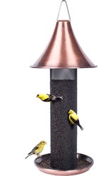 Kingsyard Metal Finch Outdoor Wild Bird Feeder, Copper Red