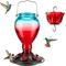 Show in main carousel: Kingsyard 24-oz Leak Proof Glass Hummingbird Feeder with Ant Moat, Aqua Blue + Red slide 1 of 8