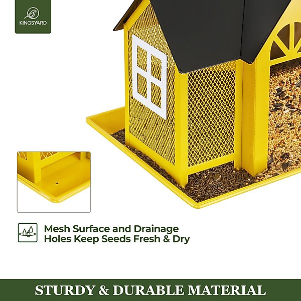Kingsyard Wild Bird House & Triple Feeder