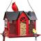 Show in main carousel: Kingsyard Wild Bird House & Triple Feeder, Black/Red slide 1 of 8