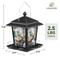 Show in main carousel: Kingsyard Hopper Wild Bird Feeder with Detachable Roof, Black slide 2 of 7