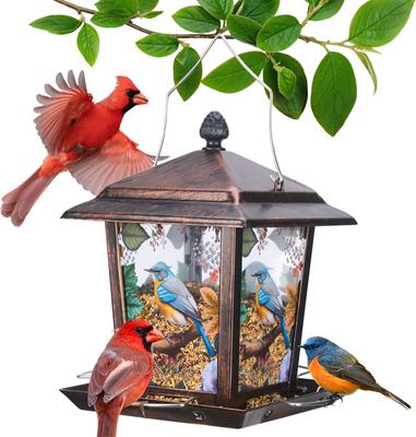 Show full view: Kingsyard Hopper Wild Bird Feeder with Detachable Roof, Antique Bronze slide 7 of 8