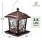 Show in main carousel: Kingsyard Hopper Wild Bird Feeder with Detachable Roof, Antique Bronze slide 2 of 8