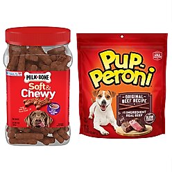 Pup-Peroni Original Beef Flavor + Milk-Bone Beef & Filet Mignon Recipe Dog Treats