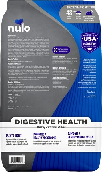 Nulo Digestive Health Chicken & Whitefish Adult Dry Cat Food