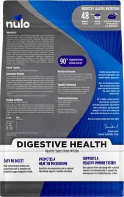 Show full view: Nulo Digestive Health Chicken & Whitefish Adult Dry Cat Food, 4.5-lb bag slide 3 of 9
