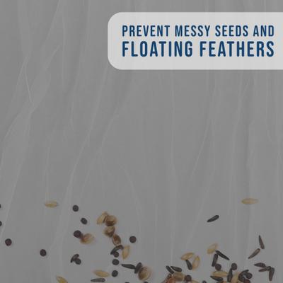 Show full view: KNUTI Universal Bird Cage Seed Catcher Mesh Skirt Cover, Black, 45 to 67-in slide 5 of 7