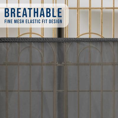 Show full view: KNUTI Universal Bird Cage Seed Catcher Mesh Skirt Cover, Black, 45 to 67-in slide 2 of 7