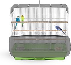 KNUTI Universal Bird Cage Seed Catcher Mesh Skirt Cover, Black, 55 to 86-in