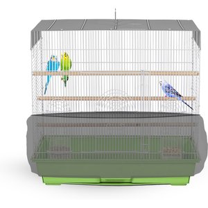 KNUTI Universal Bird Cage Seed Catcher Mesh Skirt Cover, Black, 55 to 86-in