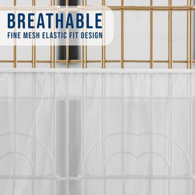 Show full view: KNUTI Universal Bird Cage Seed Catcher Mesh Skirt Cover, White, 31.5 to 43-in slide 2 of 7