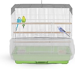 KNUTI Universal Bird Cage Seed Catcher Mesh Skirt Cover, White, 55 to 86-in