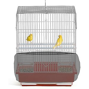 KNUTI Universal Bird Cage Seed Catcher Mesh Skirt Cover, Black, 45 to 67-in