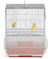 KNUTI Universal Bird Cage Seed Catcher Mesh Skirt Cover, White, 45 to 67-in