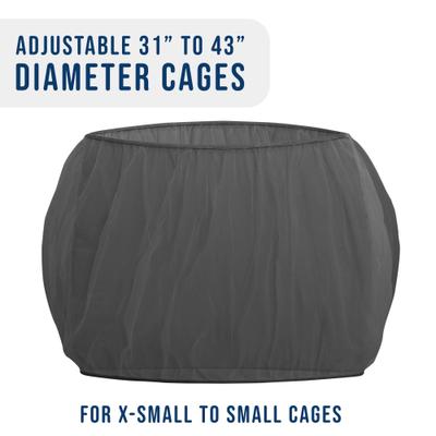 Show full view: KNUTI Universal Bird Cage Seed Catcher Mesh Skirt Cover, White, 31.5 to 43-in slide 3 of 7