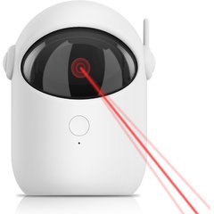 PawsPik Automatic Rechargeable Interactive Alien Laser Cat Toy, White, 1 Count