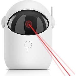 PawsPik Automatic Rechargeable Interactive Alien Laser Cat Toy, White, 1 Count