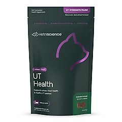 VetriScience UT Strength Feline Chicken Liver Flavored Soft Chews Urinary Supplement for Cats, 60 count