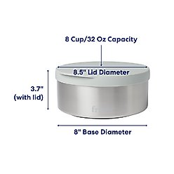 Frisco Double Insulated Non-skid Stainless Steel Dog Bowl With Lid, Steel, Large: 8 cup slide 2 of 8