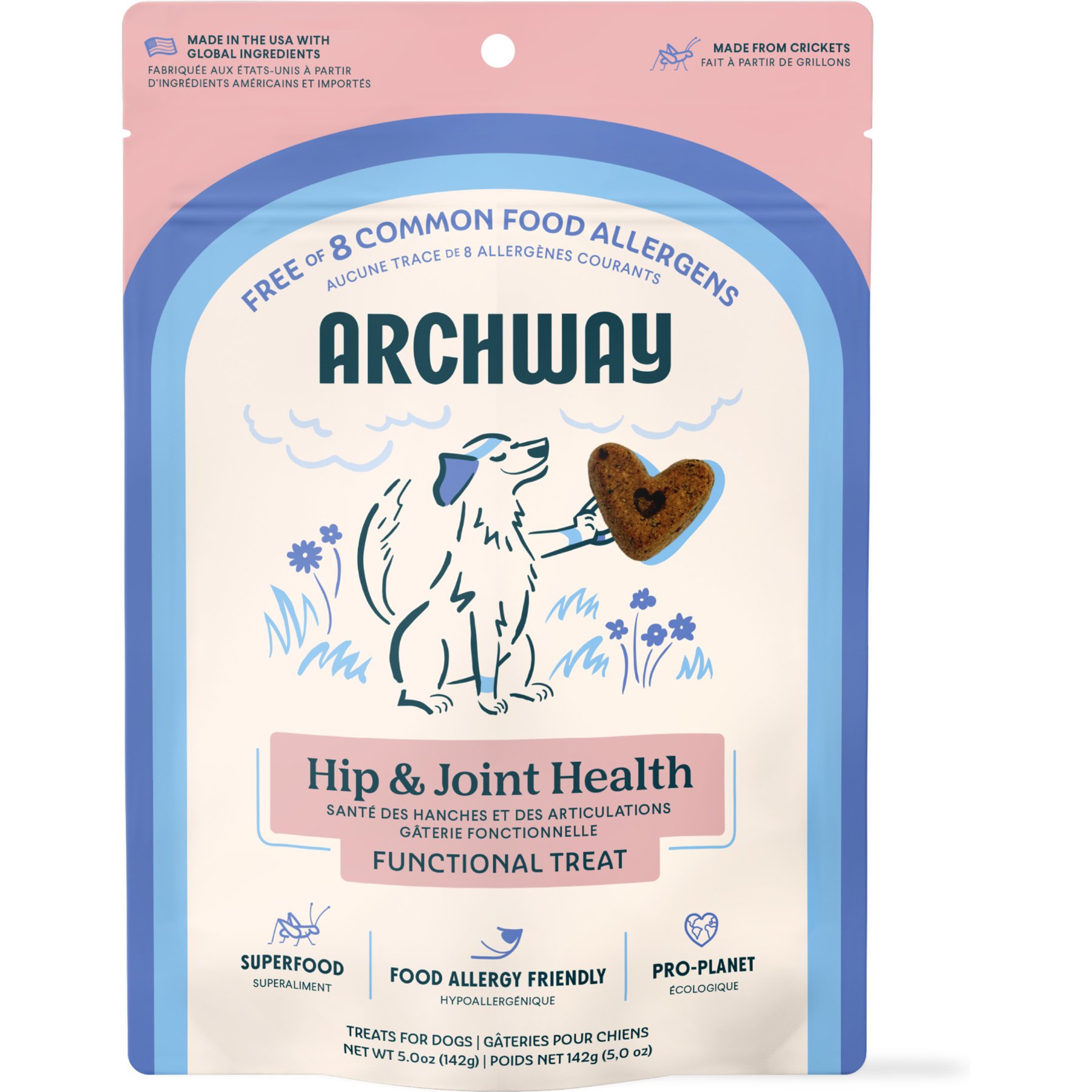 Archway Hip & Joint Health Functional Soft & Chewy Treat Supplement for Dogs, 5-oz bag